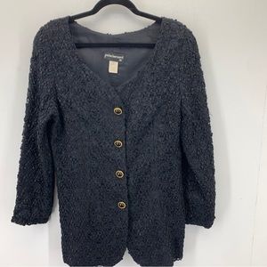 Jackie Bernard women’s 14‎ top blouse vintage USA lace romantic